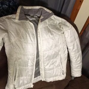 Columbia women’s coat ! White / gray . Large .